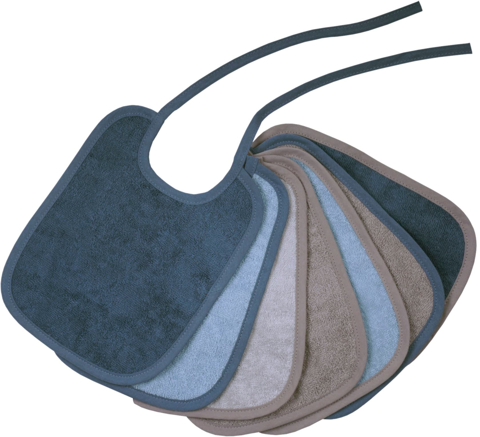 Wörner Lätzchen »Bindelätzchen 7er Pack 20x25 cm« 7 Stk. tlg. grosses Set, maschinenwaschbar, trocknergeeignet