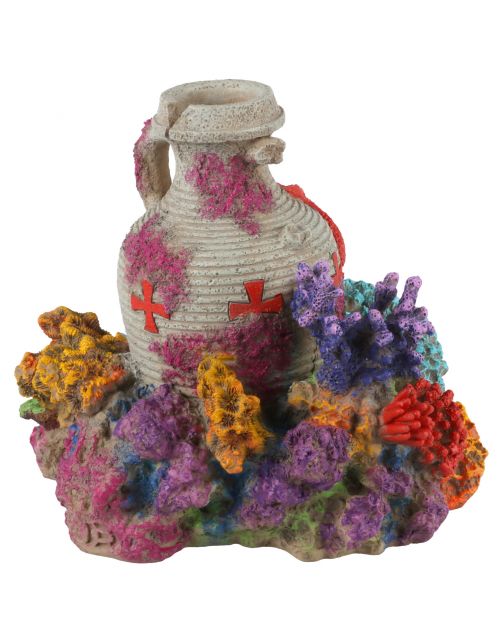 Aqua Della Amfoor Koraal 2 - Aquarium - Ornament - 13.9x11.5x12.4 cm
