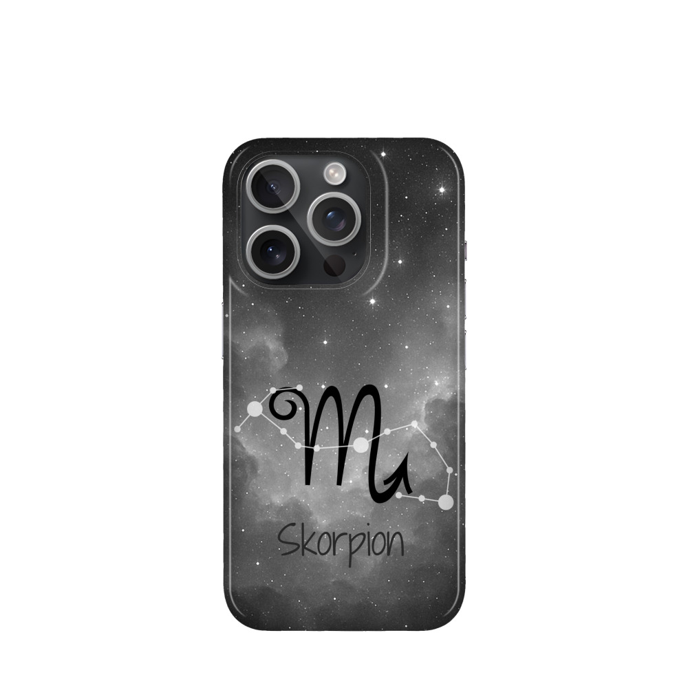 iPhone 15 Pro Kunststoff Hülle Skorpion 4 - Grau