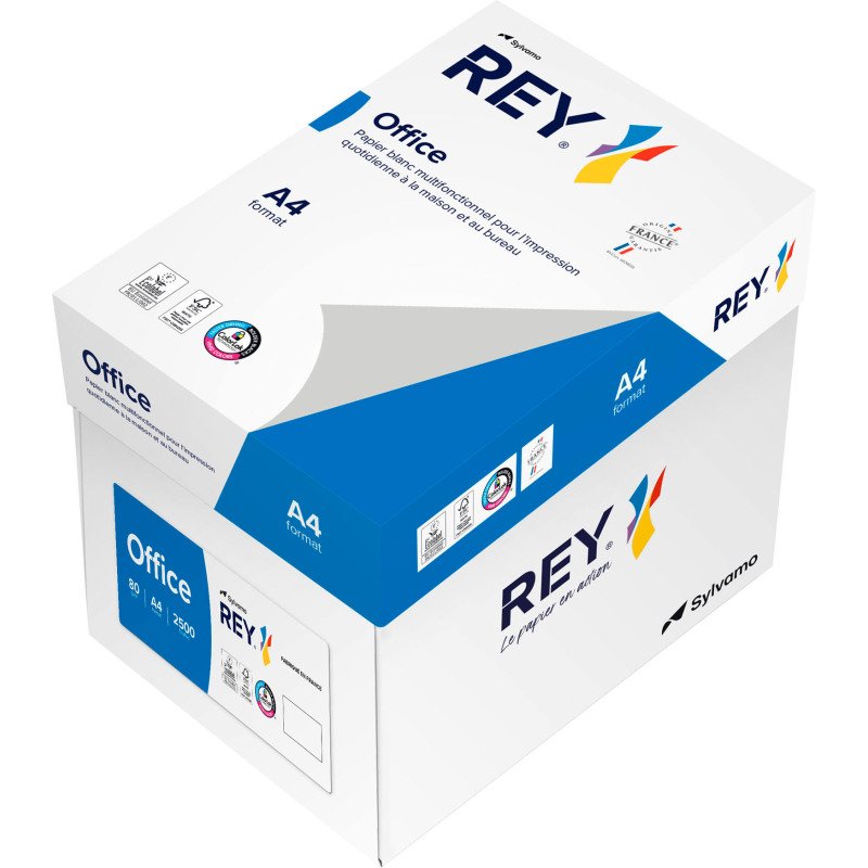 Papier A4 blanc 80 g Rey Office - Boîte de 2500 feuilles