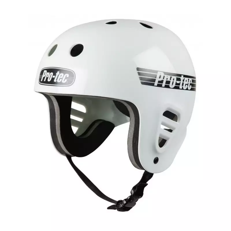 Casque Wakeboard, Kitesurf et Windsurf PRO-TEC FullCut Water Gloss White