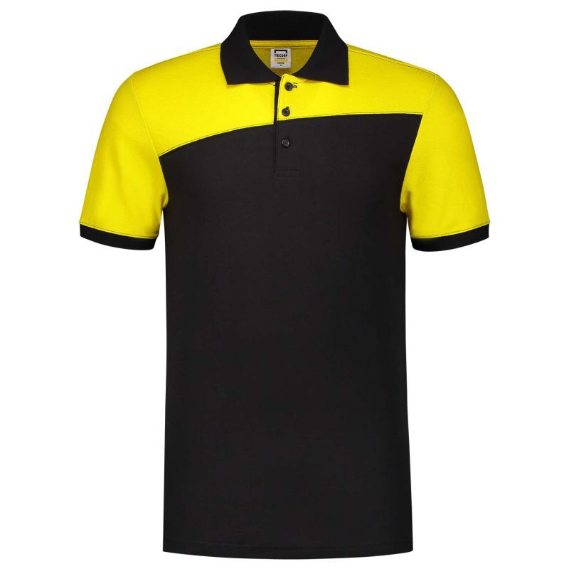 Tricorp Bicolor Naden  - Poloshirt - Zwart Geel - 3XL