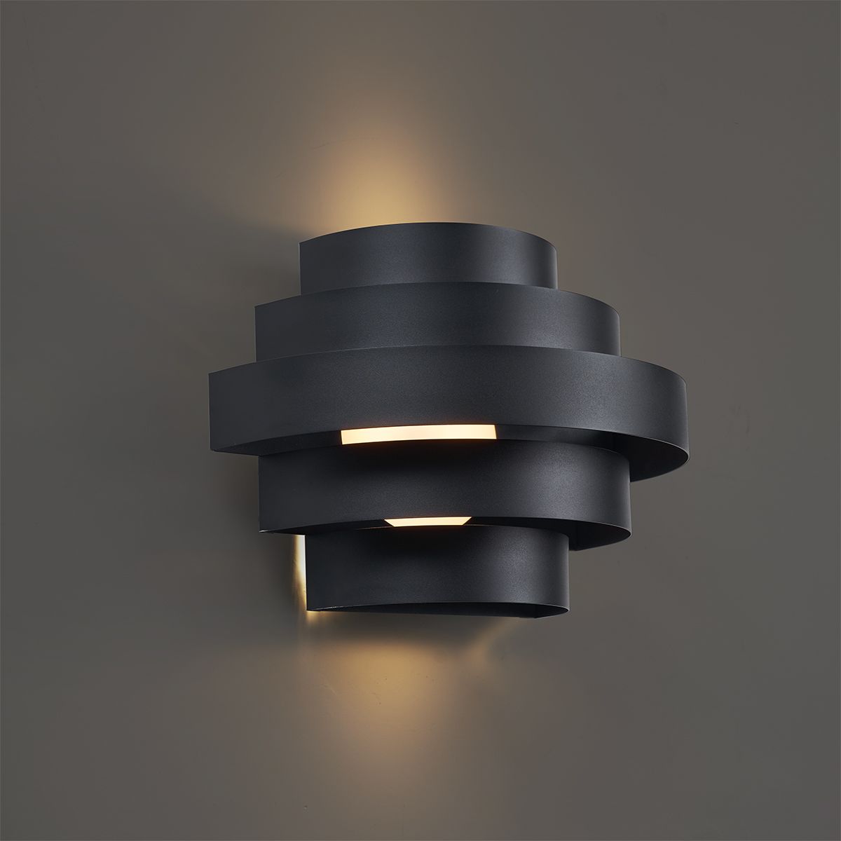 Moderne wandlamp zwart incl. LED 3-staps dimbaar - Lines