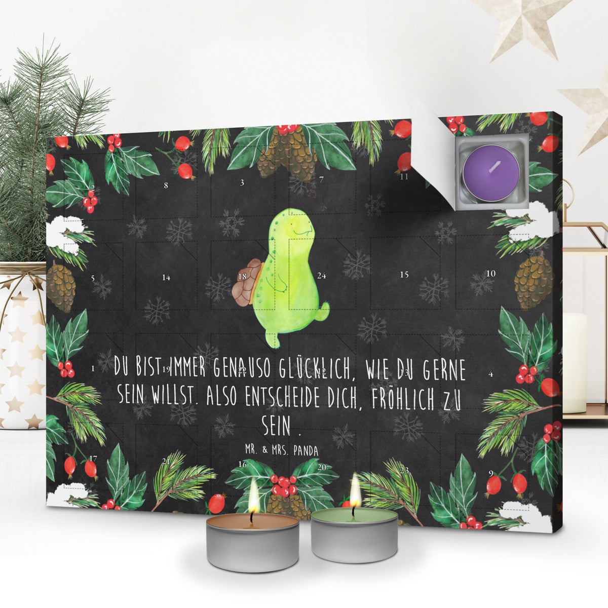 Mr. & Mrs. Panda Geurkaars Adventskalender Turtle Pipes - Zwart