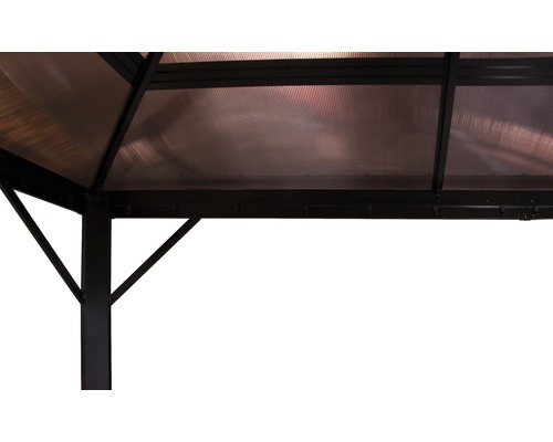 Costa Paviljoen 3 x 3,65 x 2,6 m met polycarbonaat dakpanelen en aluminium frame