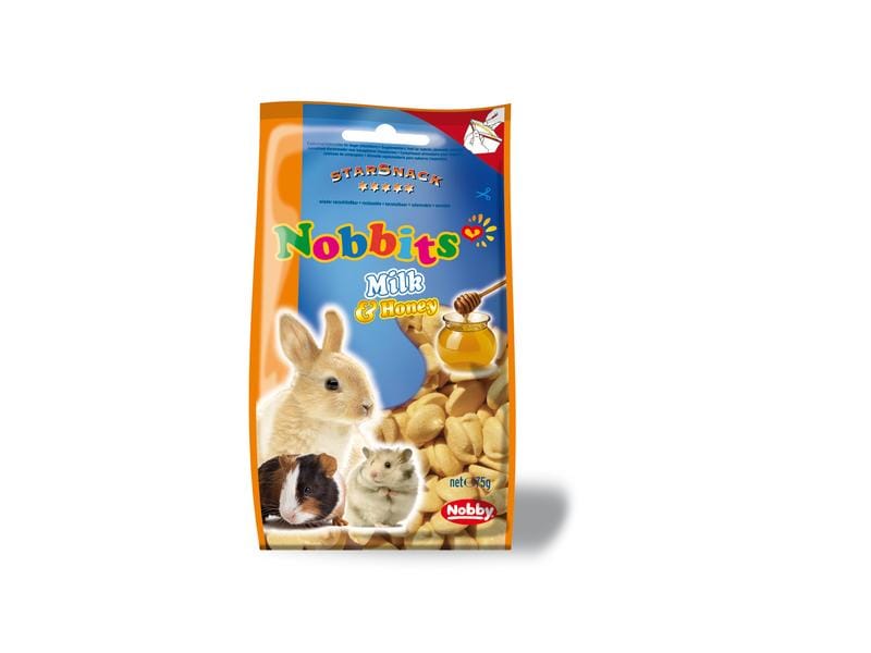 Nobby Snack Nobbits Milk & Honey, 75 g Ergänzungsfuttermittel für Nager