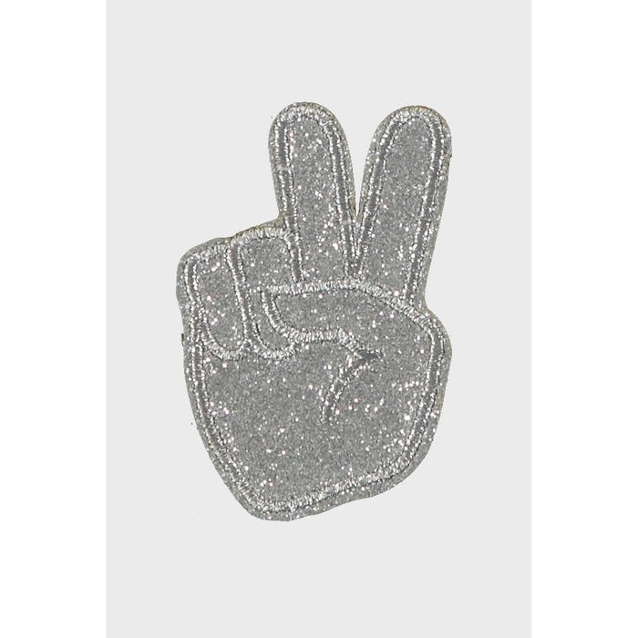 Atelier Veritas-Patch met glitterhand 6,5x4,5cm