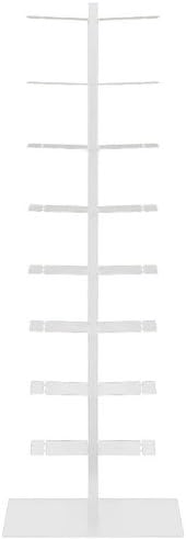 Radius Design Booksbaum Doppel Stand Groß Weiss – Standregal aus pulverbeschichtetem Stahl, 170 cm hoch, platzsparendes Bücherregal mit Fuß & Einlegeböden, modernes Design (717B)