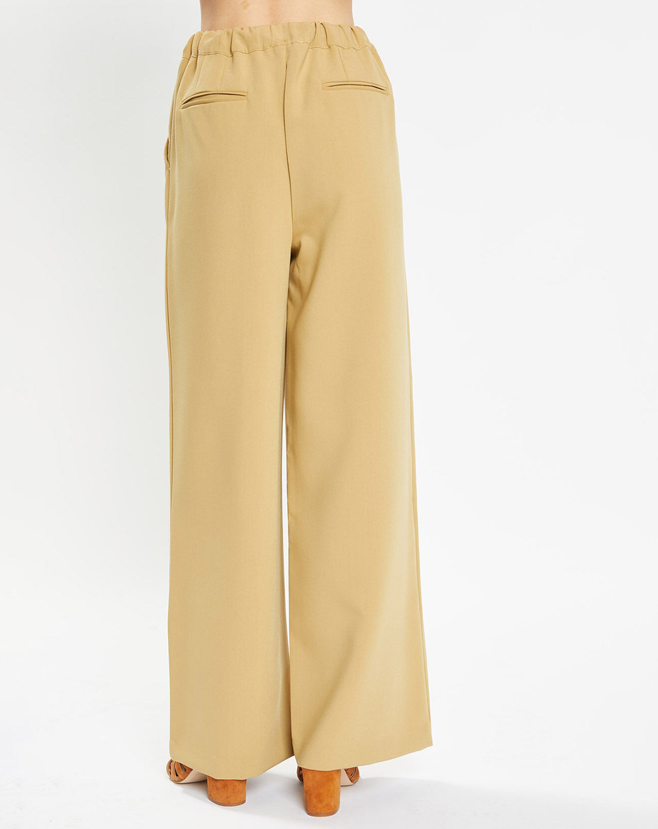 Galeries Lafayette Pantalon large Pierrot Pol kaki clair