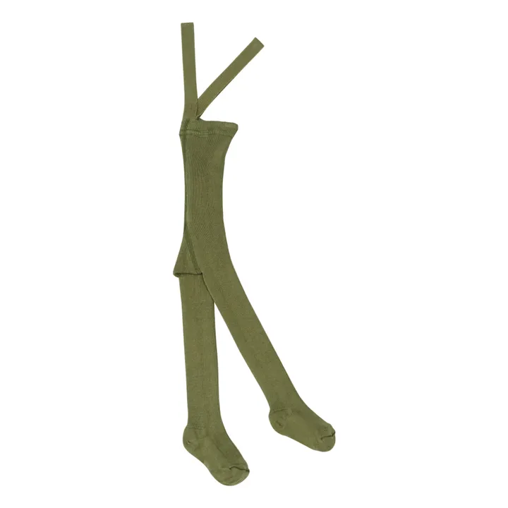 Silly Silas Collants à Bretelles Coton Bio | Vert