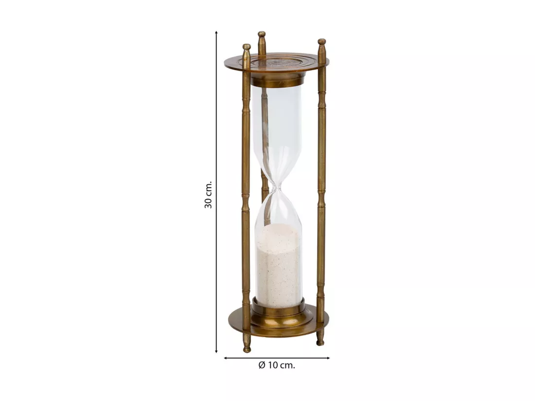 Sablier en aluminium marron d10x30h