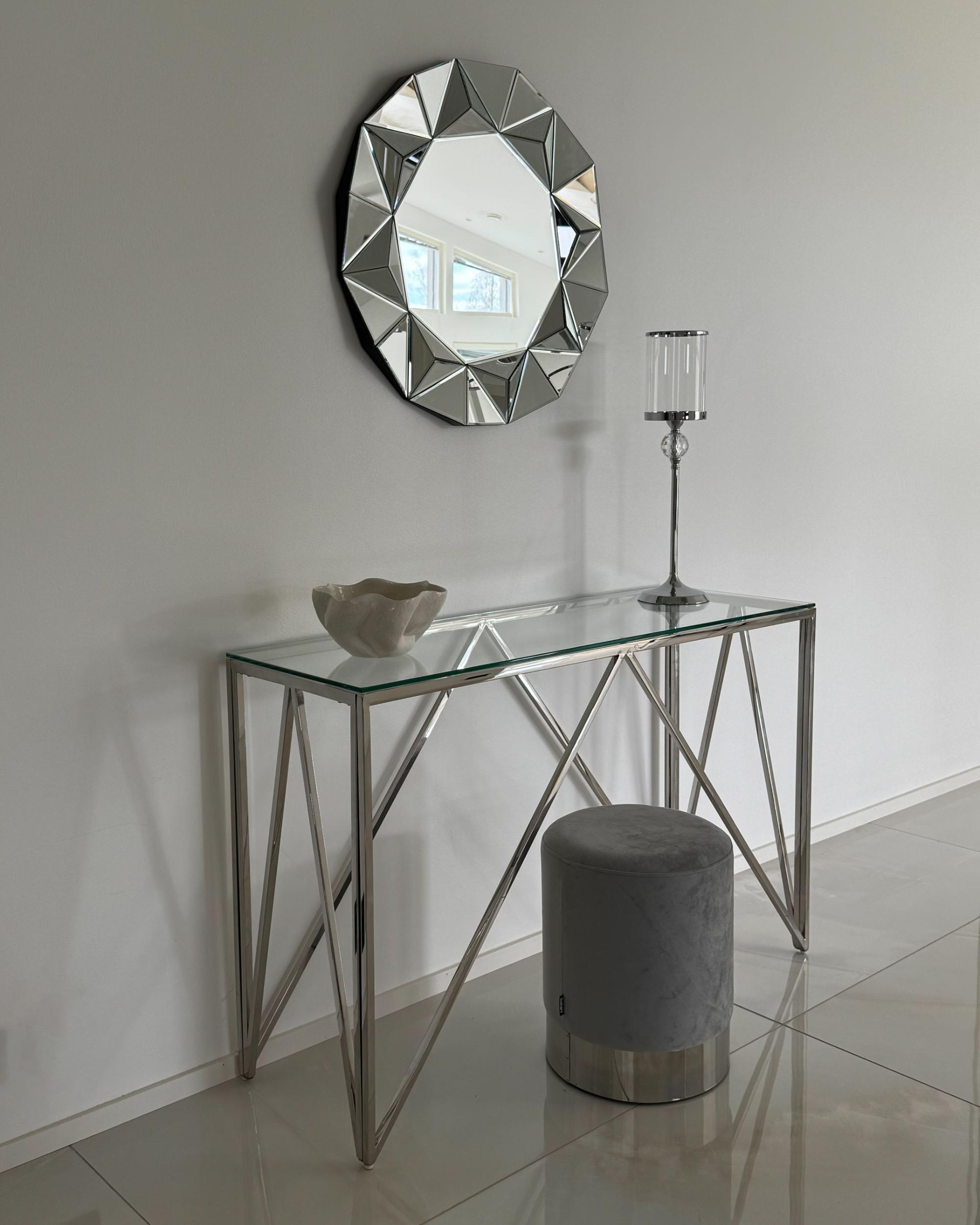 Wandspiegel HABAY 70 cm 70 cm Zilver