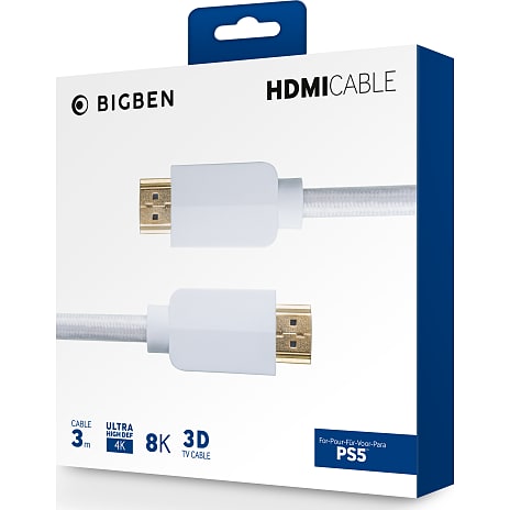 PlayStation 5 HDMI kabel 3 meter - hvid