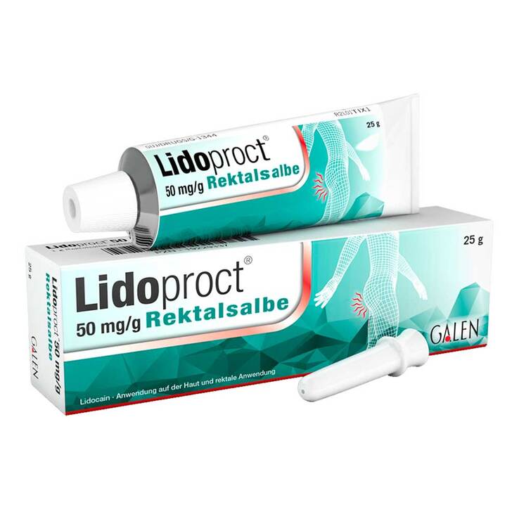 Lidoproct 50 mg / g Rektalsalbe, 25 g