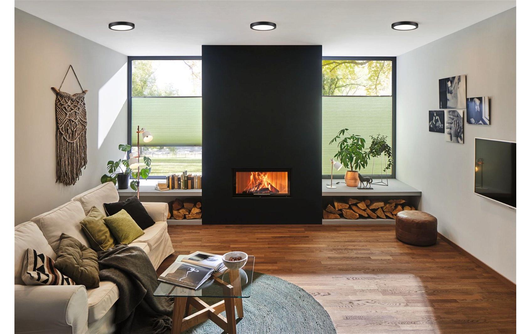 LED Panel Abia rund 300 mm SchwarzLED-Deckenbeleuchtung