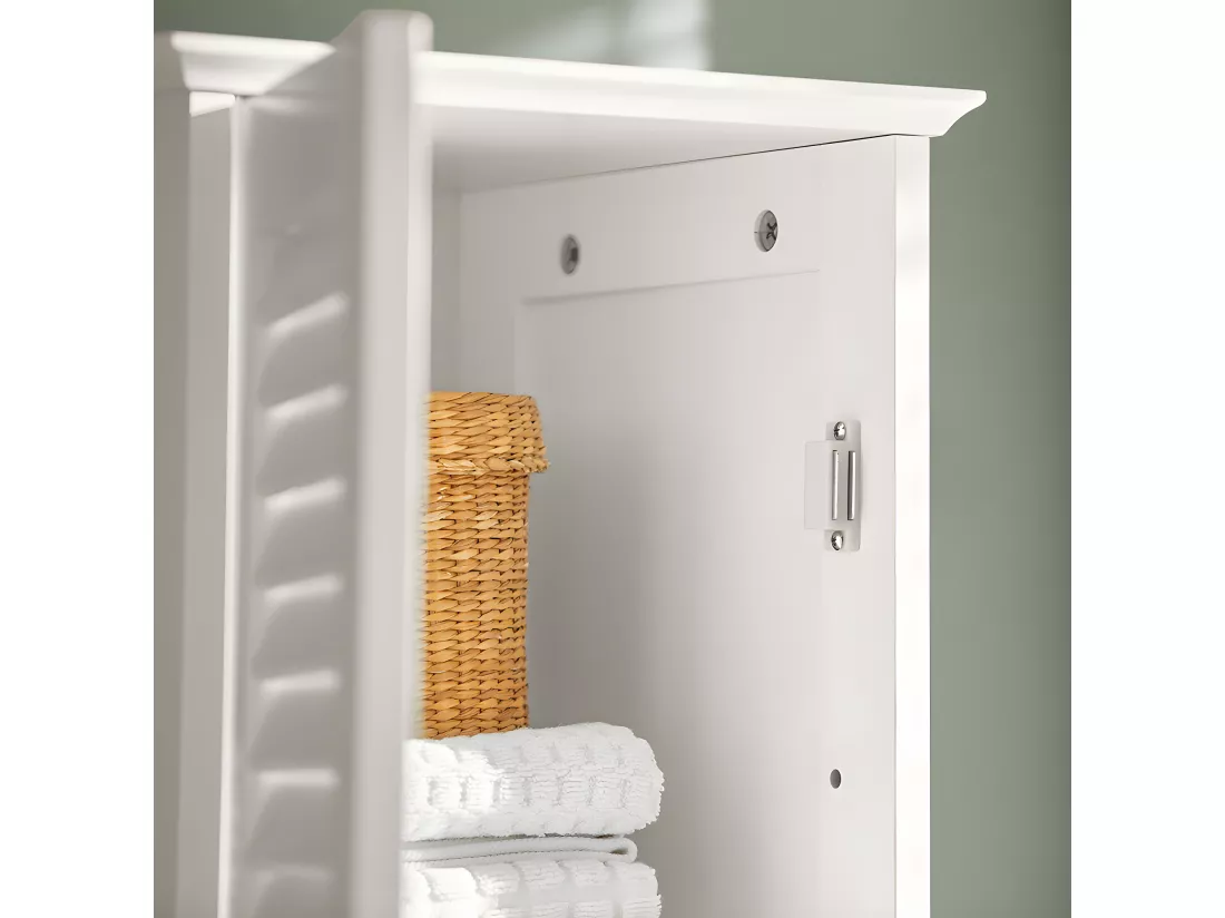 Meuble Colonne de Salle de Bain Armoire haute Meuble rangement, FRG236-W