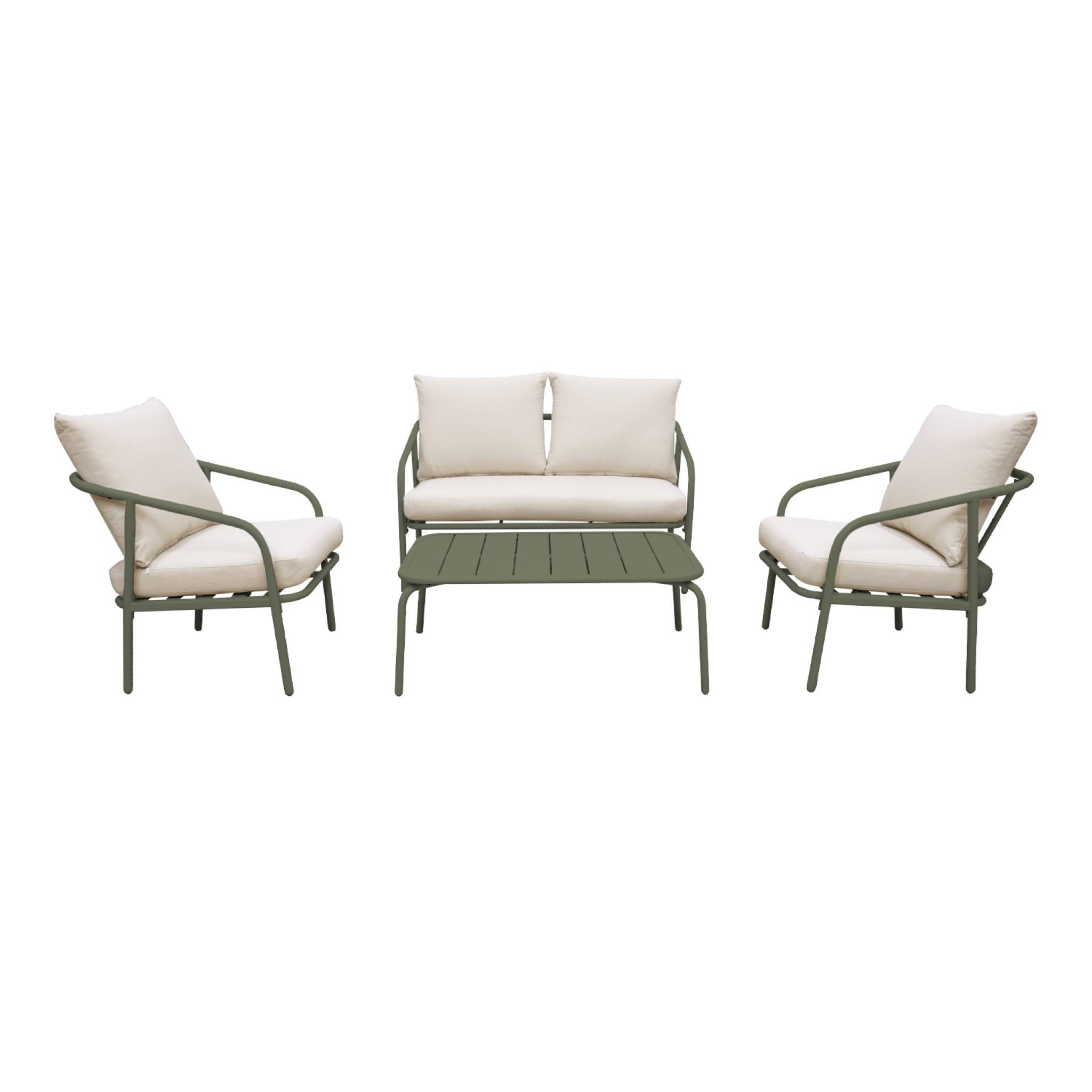 sweeek - Metalen loungeset, 4 zits