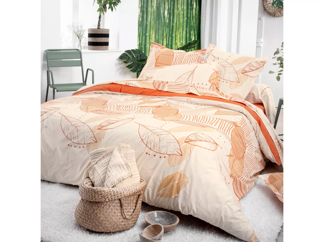Taie de traversin 240x43 cm coton FOLIO ecru Corail