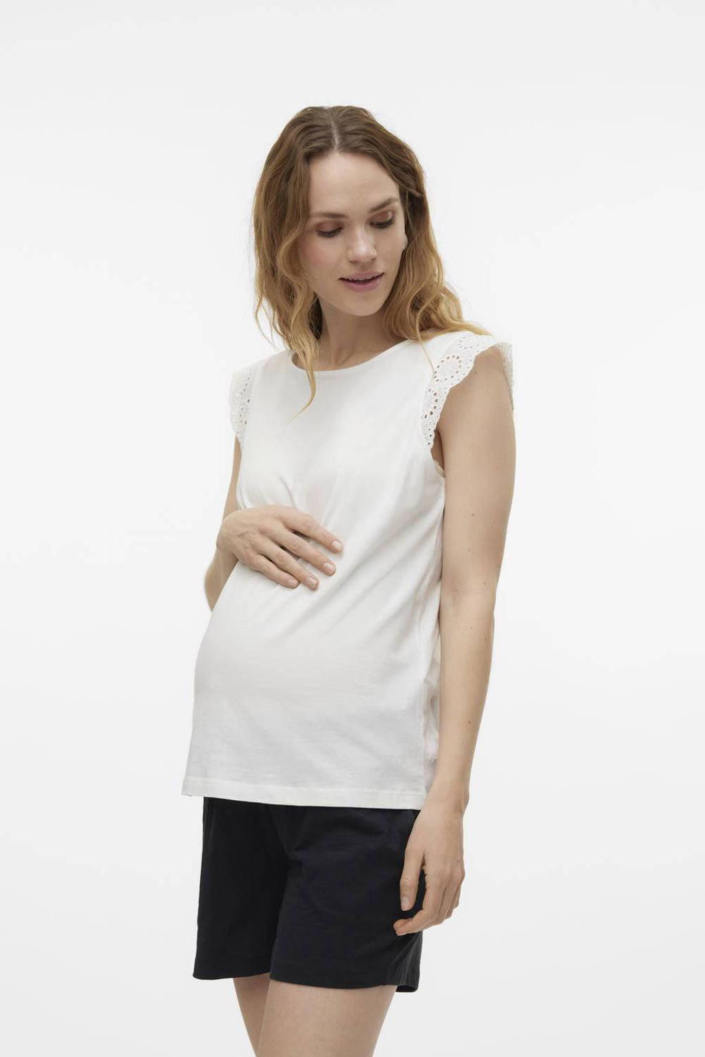 VERO MODA MATERNITY T-shirt VMMEMILY wit