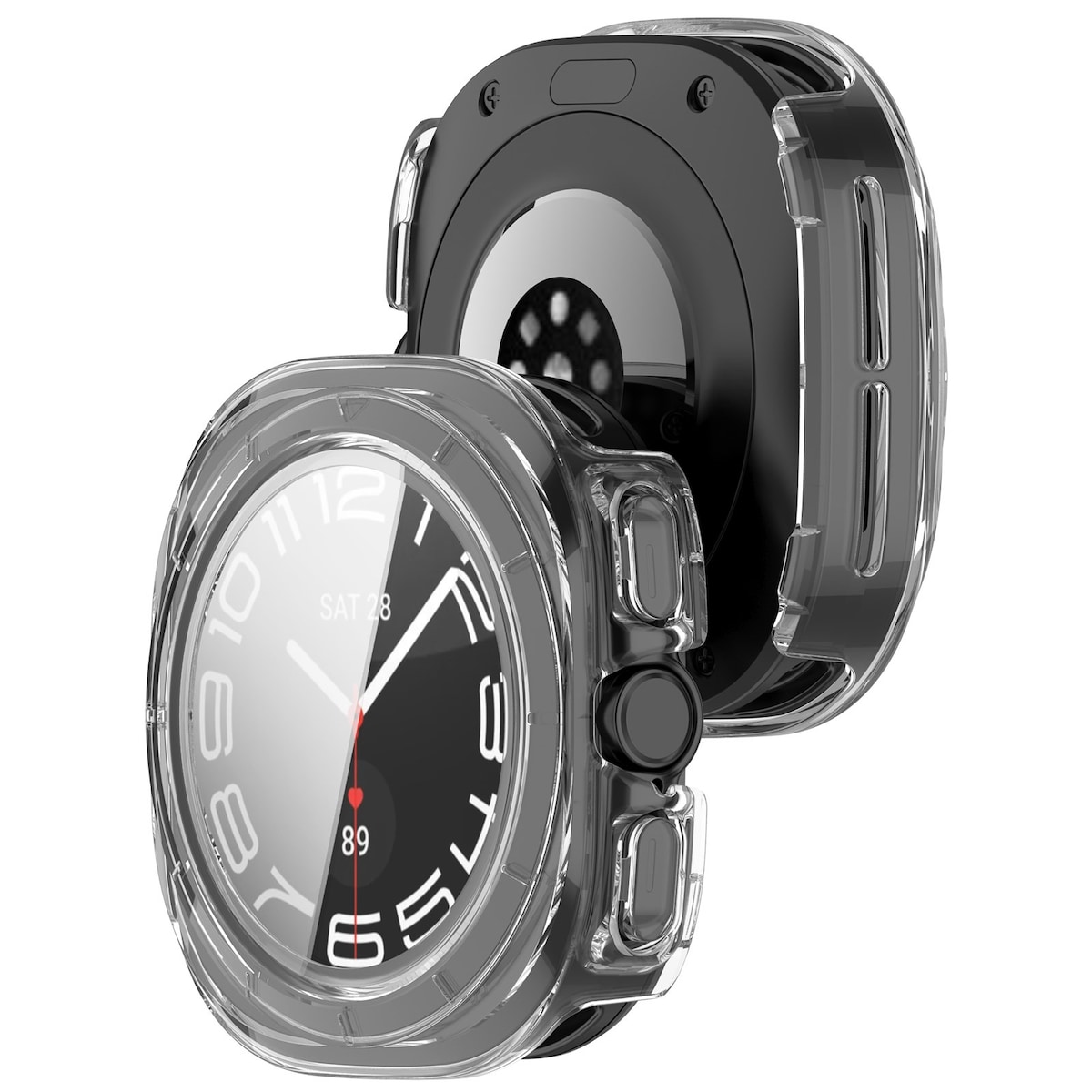 Samsung Watch Ultra 47mm veske med integrert skjermbeskytter Gjennomsiktig