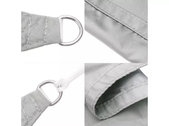 Voile d'ombrage gris clair 3,5x2,5 m 100% polyester oxford
