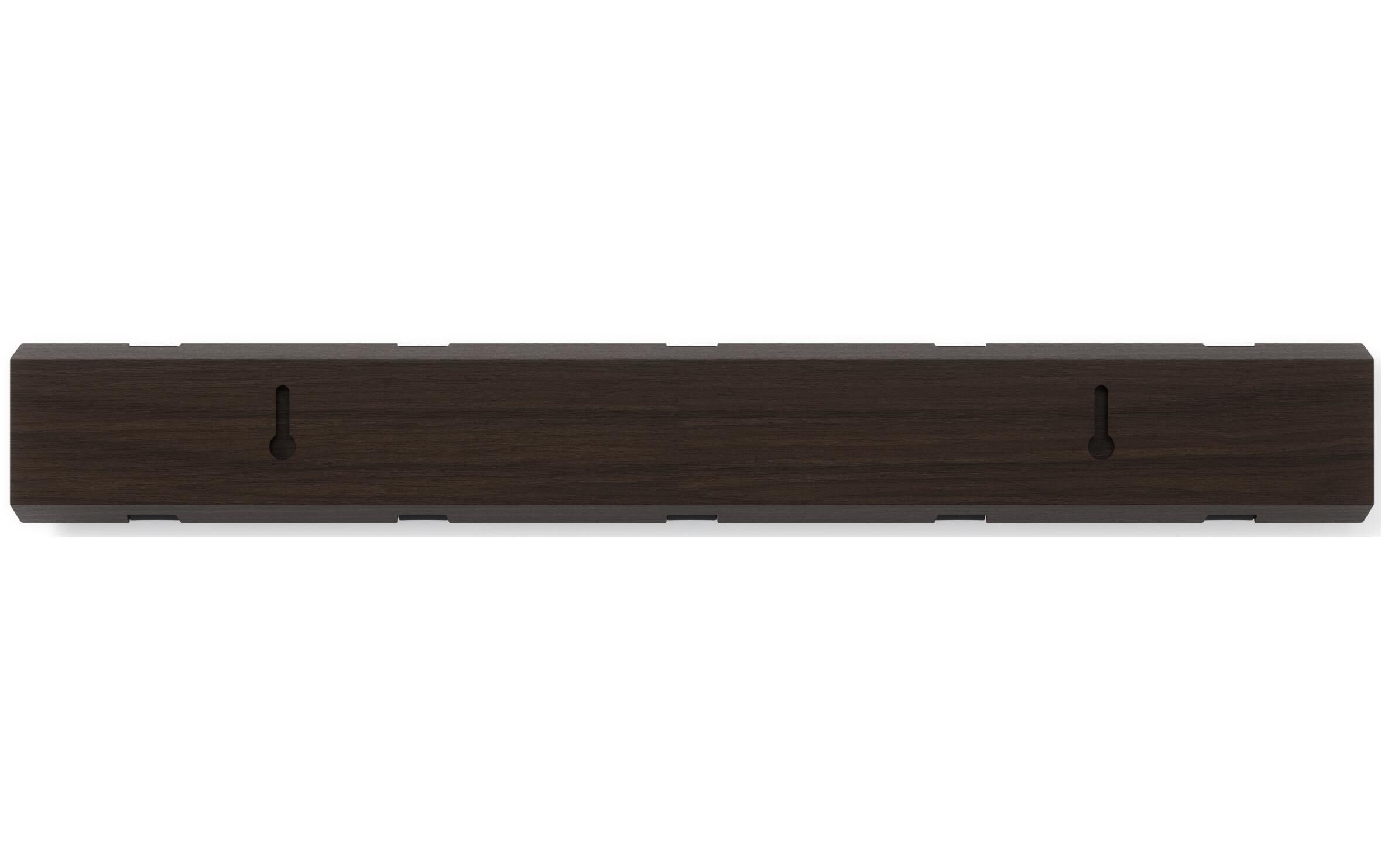 Wandgarderobe Flip 5 Haken, Schwarz/BraunGarderobenhaken zum einklappen