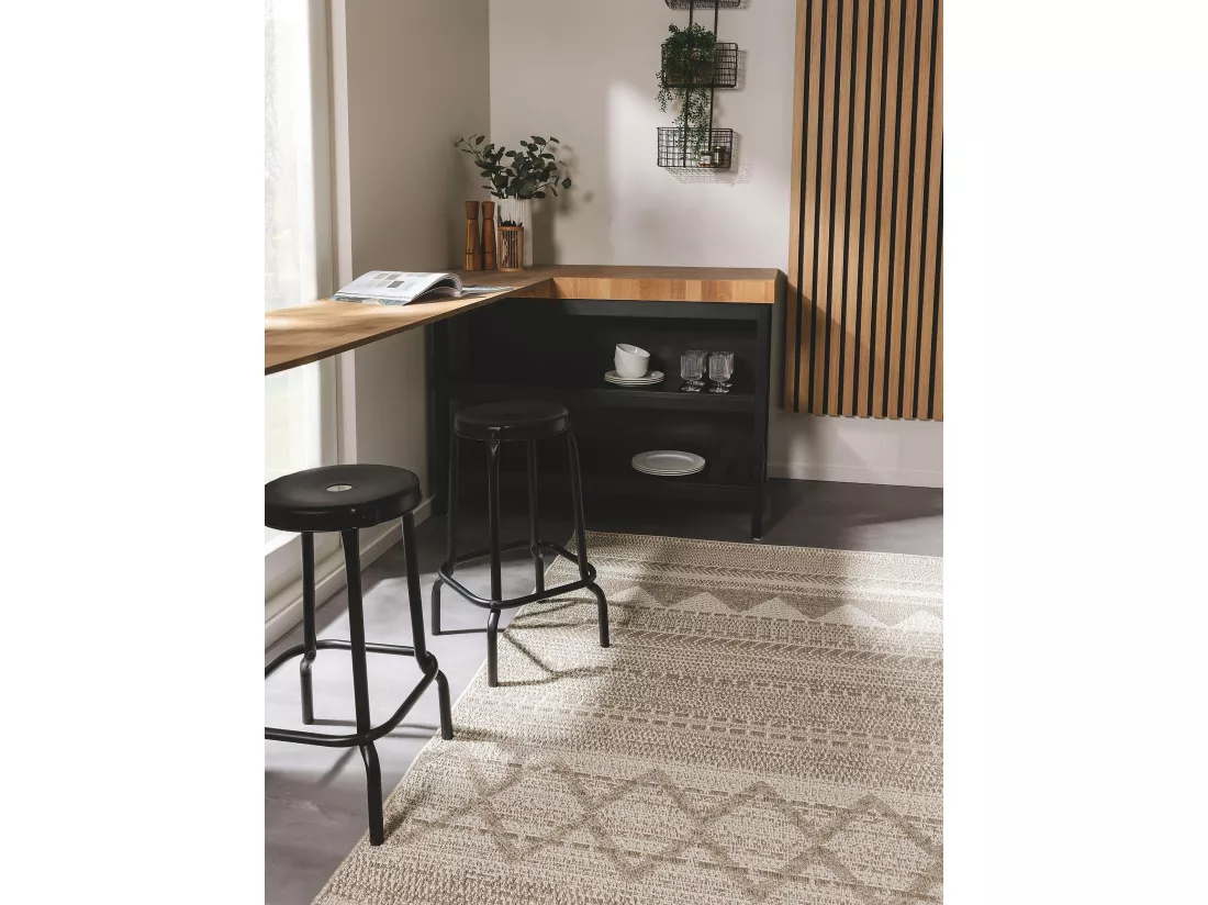 Tapis d'extérieur & intérieur Naoto Taupe 160x230 cm