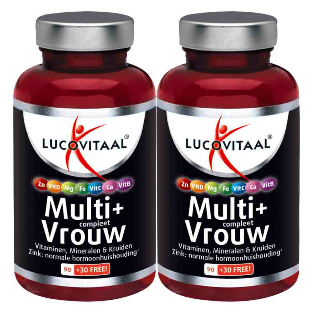 2x Lucovitaal Multi + Compleet Vrouw120 tabletten
