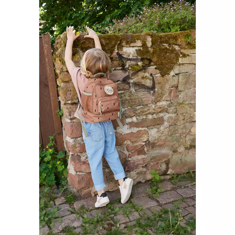 LÄSSIG Mini Backpack, Happy Prints, caramel