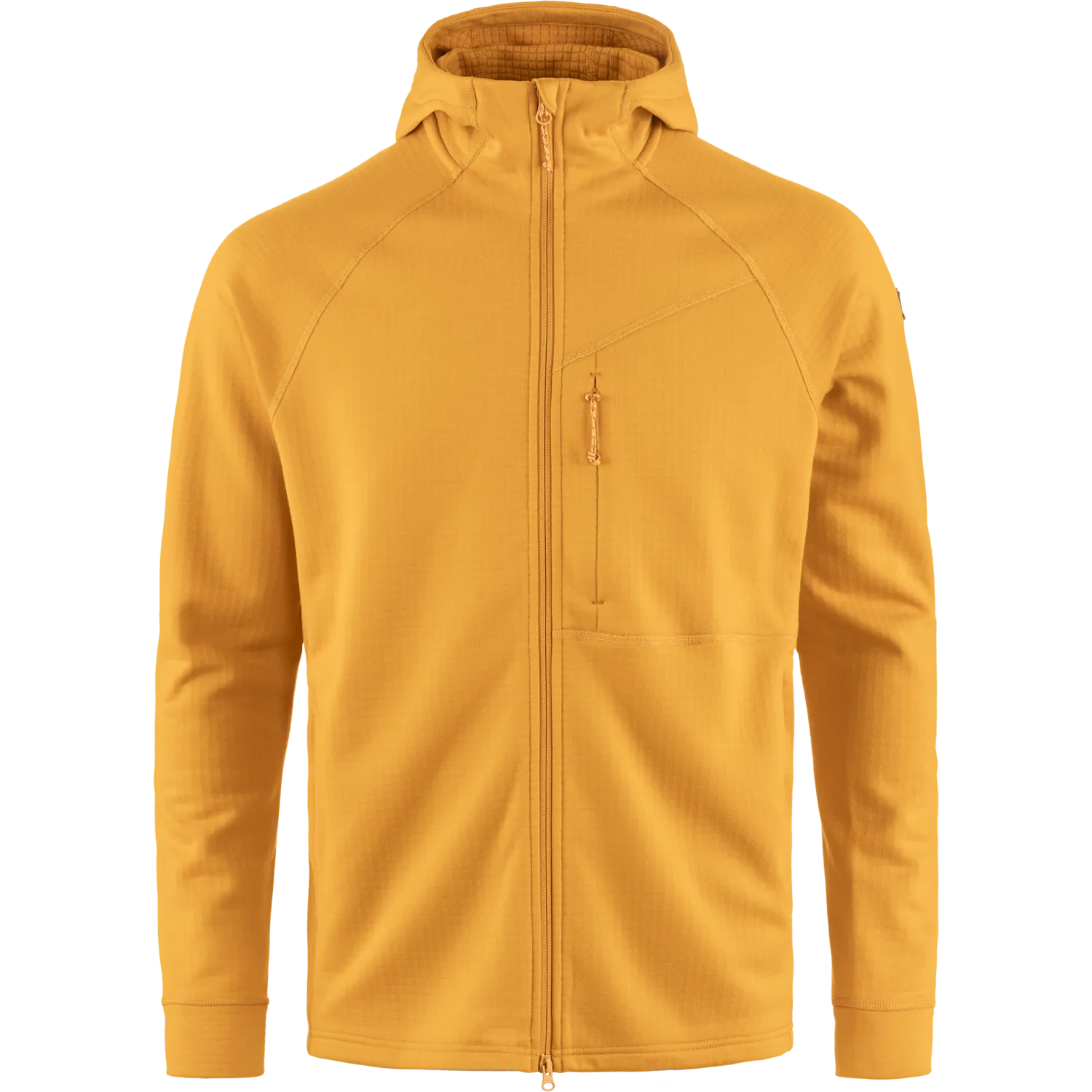 Fjällräven Men's Abisko Grid Fleece Hoodie Mustard Yellow