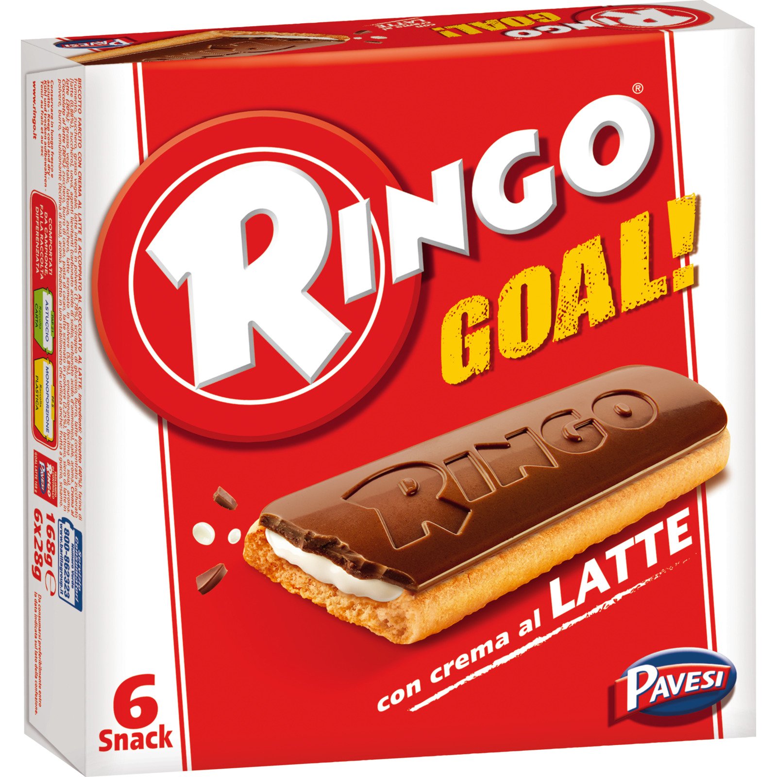 Pavesi Ringo Goal Latte 168g
