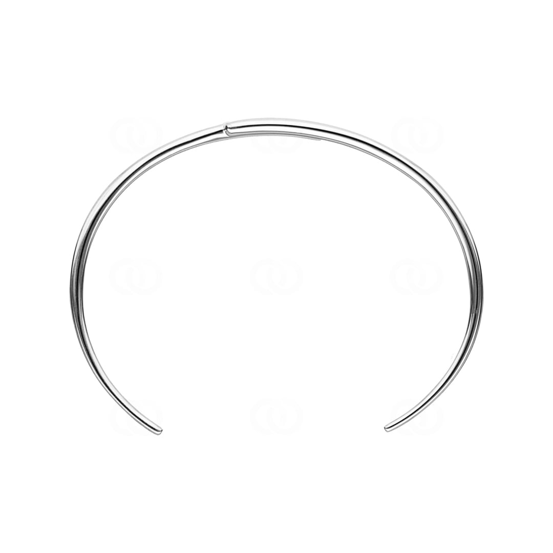 Armreif offen 925 Silber rhodiniert 58 x 48mm