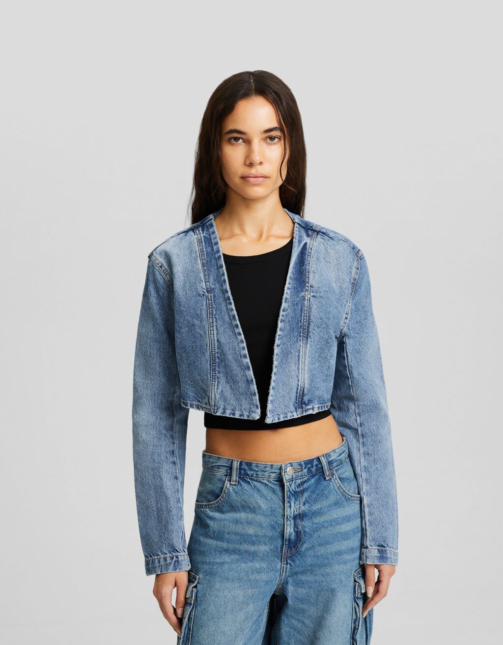 Blazer jeans removível