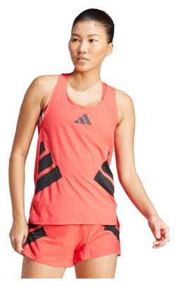 Débardeur adidas Adizero Road to Records Rouge Femme