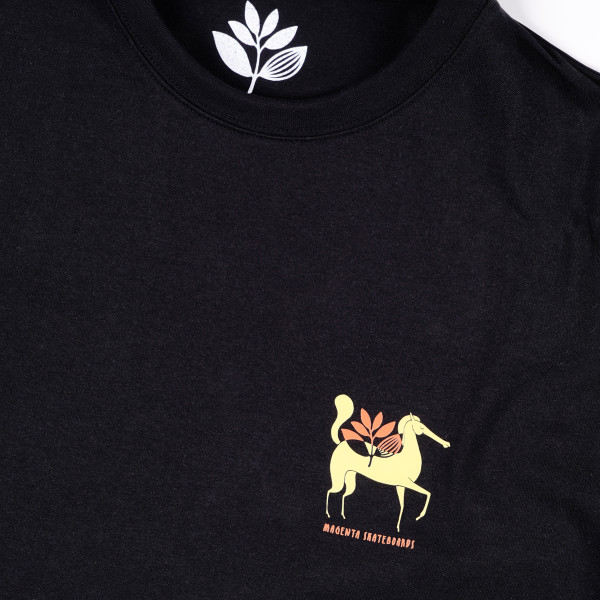 T-SHIRT CHEVAL SAUVAGE - NOIR