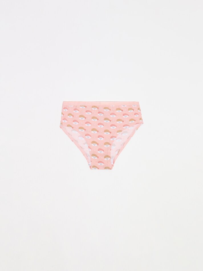 Pacote com 7 calcinhas hipster estampadas - Cores variadas