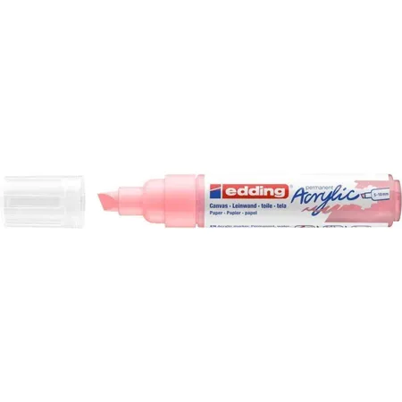 edding 5000 Acrylmarker breit - rosa - 1 Acrylstift wasserfest - breite Keilspitze 5-10 mm