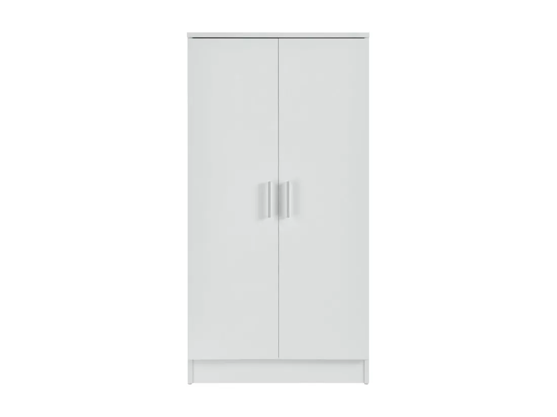Meuble à chaussure rangement effet bois blanche 55 x 35 x 108 cm 03_0002837