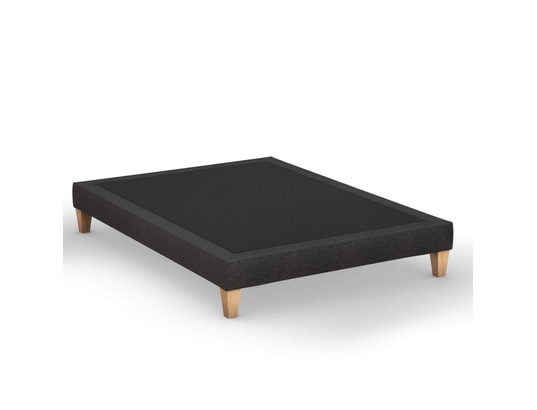 SOMEO - Sommier 120 x 190 Sommier déco tapissier ebène 120 x 190