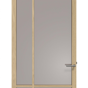 Arne & Bodil binnendeur ABE103 brons glas - licht eiken houtlook afwerking