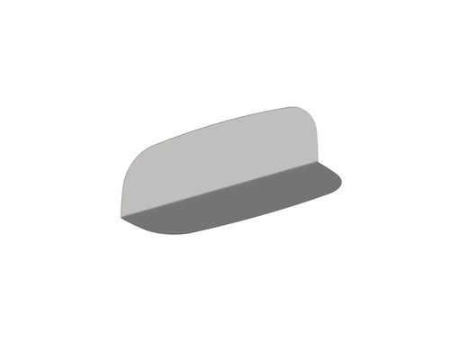 Metalen plank Devo Ovaal BxHxD 30x9,1x9,1 cm zwart