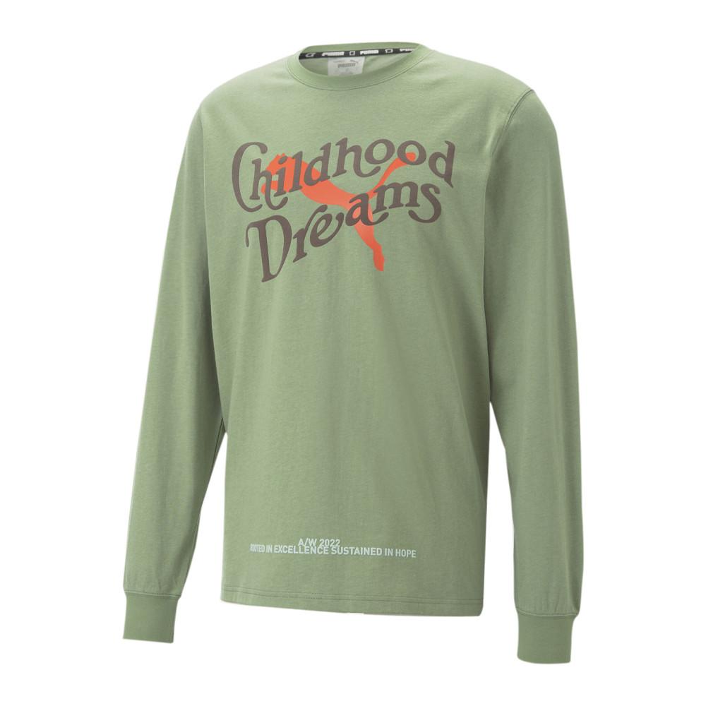 Puma T-shirt Manches Longues Vert Homme Puma Child Teeii