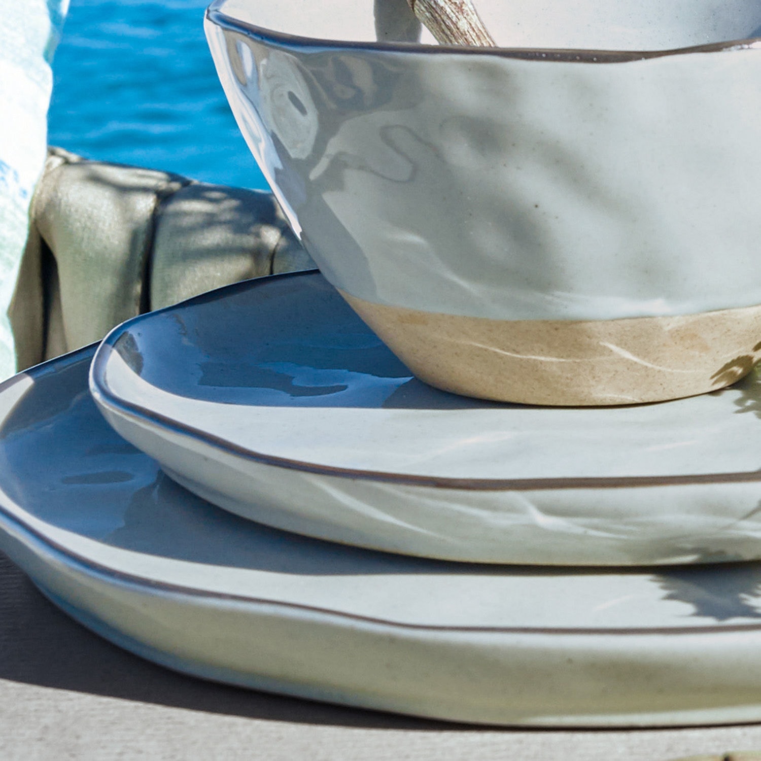 Dessertteller 6er Set Biarré grau