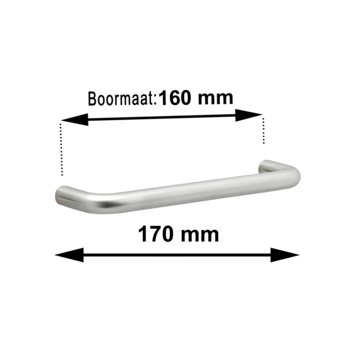 Greep Ronny rvs 170mm