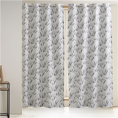 Paire de rideaux jacquard motifs japonisants