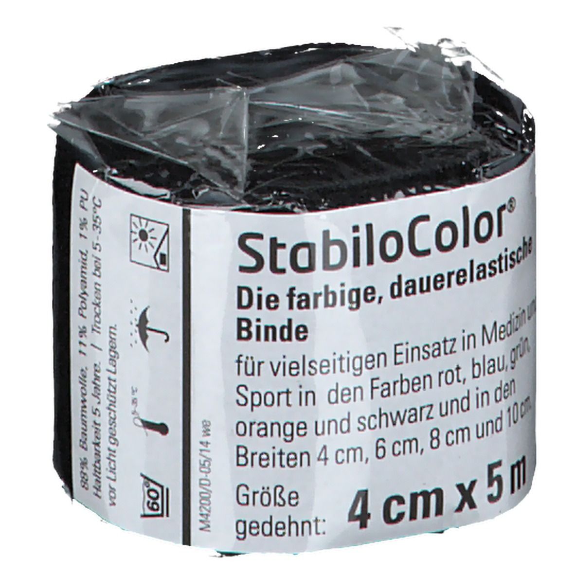 BORT StabiloColor® Binde 4 cm schwarz