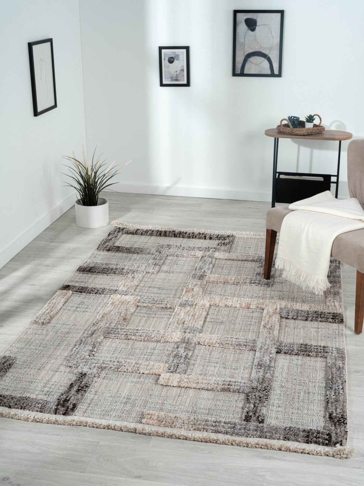 Teppich BALANIA - beige-grau - 140x200 cm