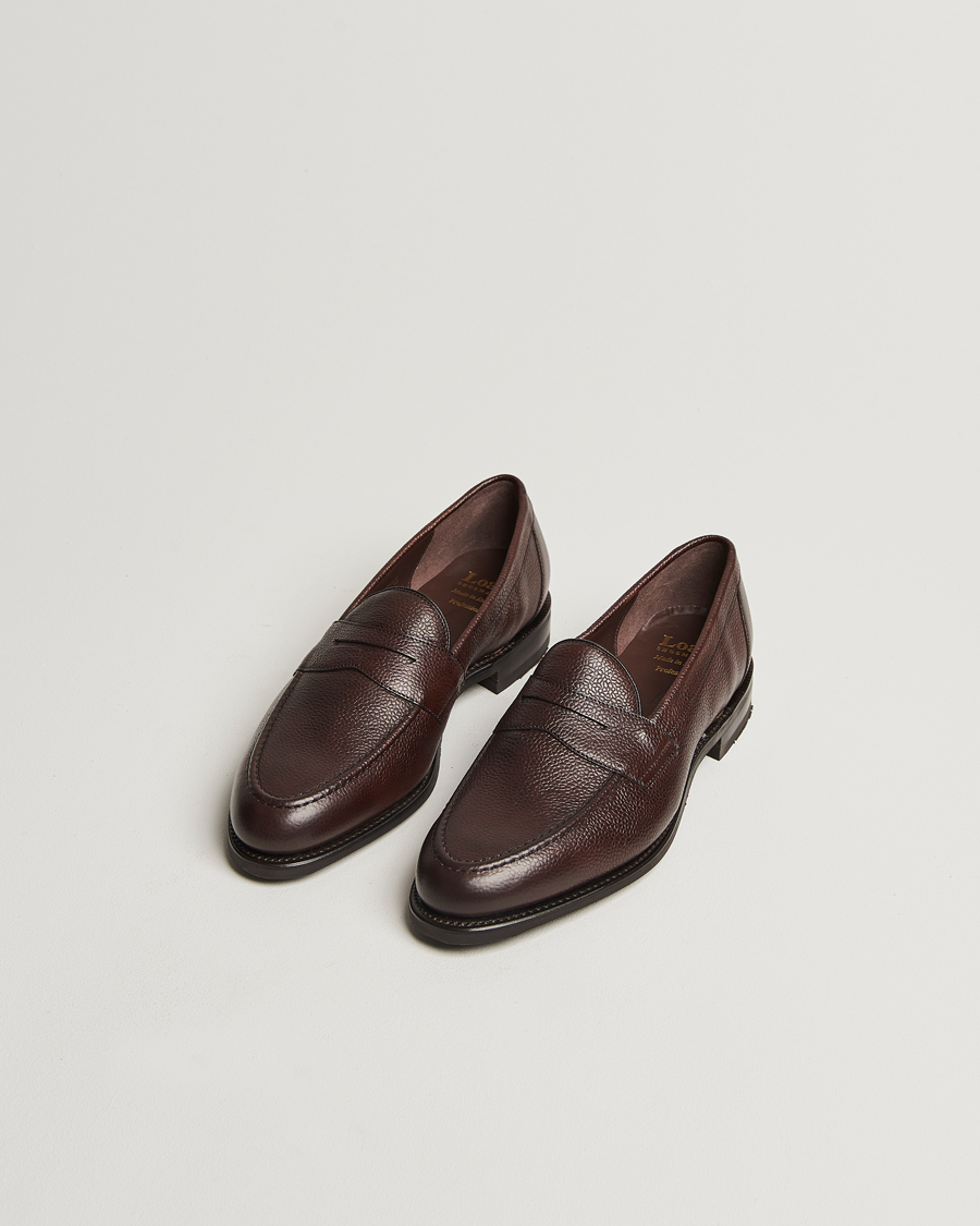 Loake 1880 Imperial Grained Penny Loafer Dark Brown