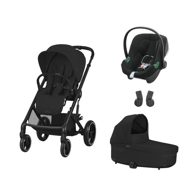 POUSSETTE TRIO Balios S Lux BLK + Aton B2 + Nacelle Moon Black - CYBEX
