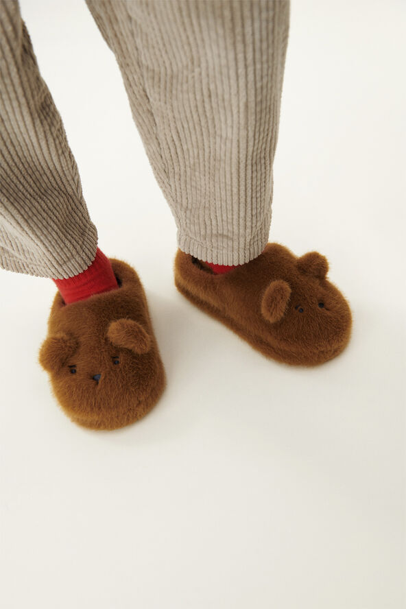 Liewood Aviaja Bear Slippers Golden caramel Golden caramel